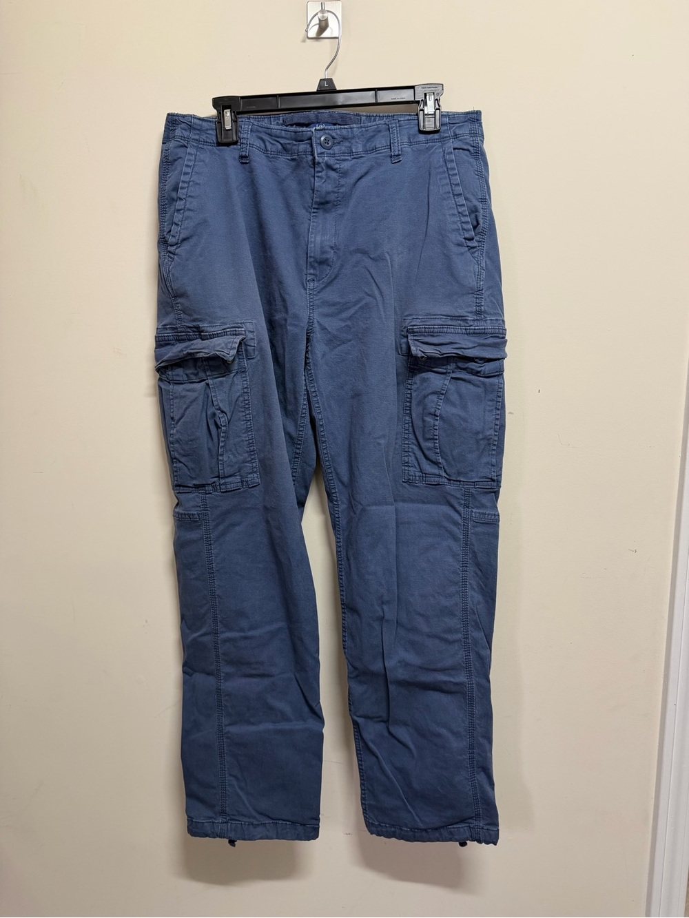 George Men's Blue Cargo Pants with Multiple Pockets